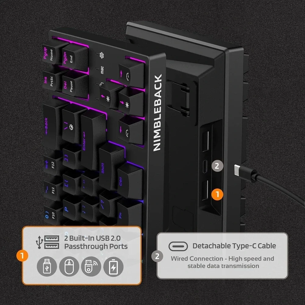 LTC NB681 65% RGB Mechanical‎ Keyboard – Hot-Swap Brown Switch, 68 Keys, Black